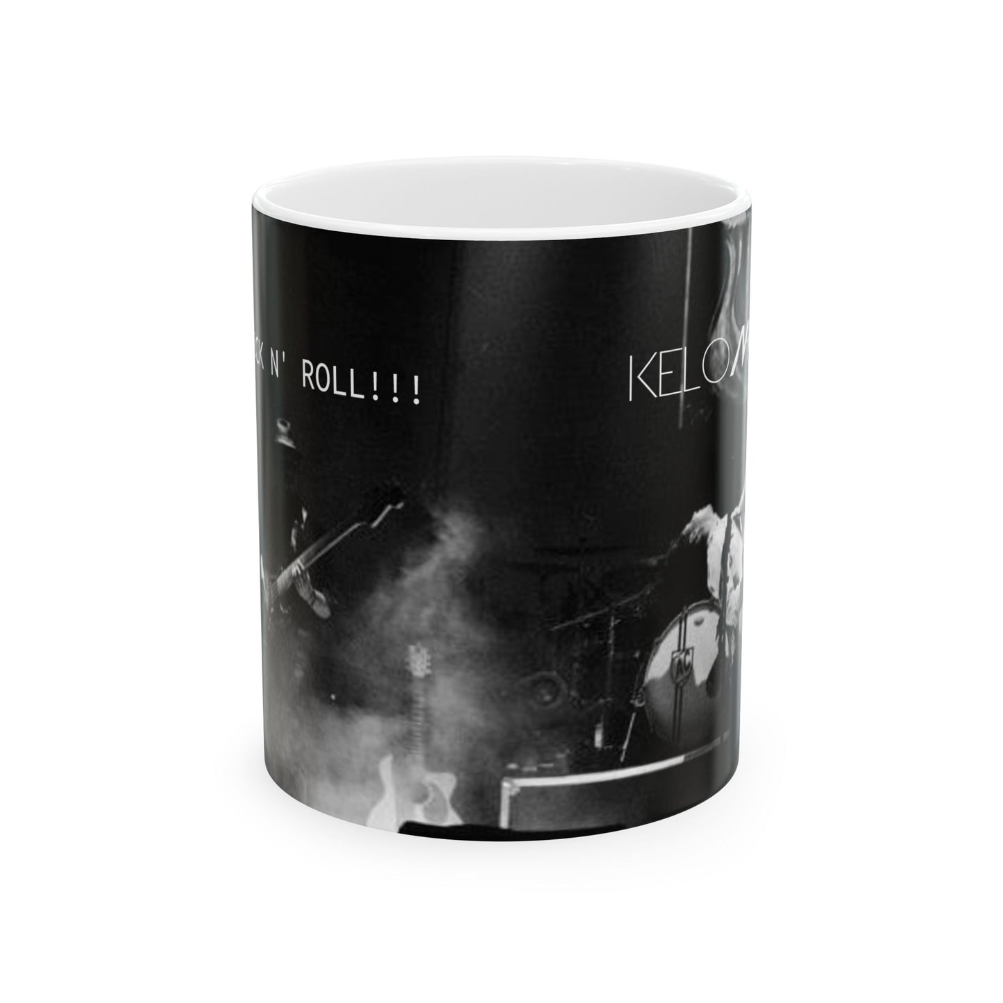 Let's Rock N' Roll Coffee Ceramic Mug, (11oz, 15oz)