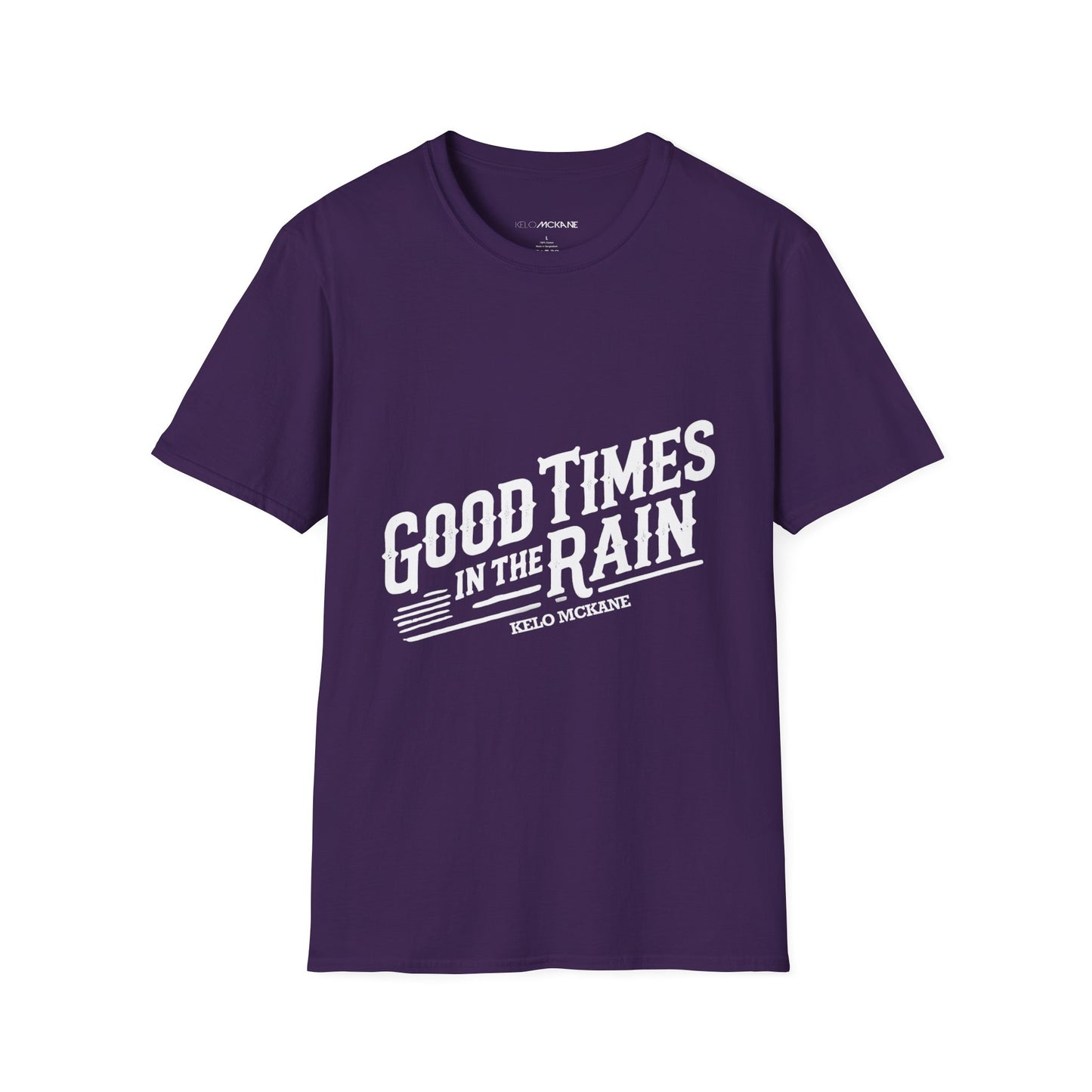 Good Times In The Rain - White Logo - Unisex Softstyle T-Shirt