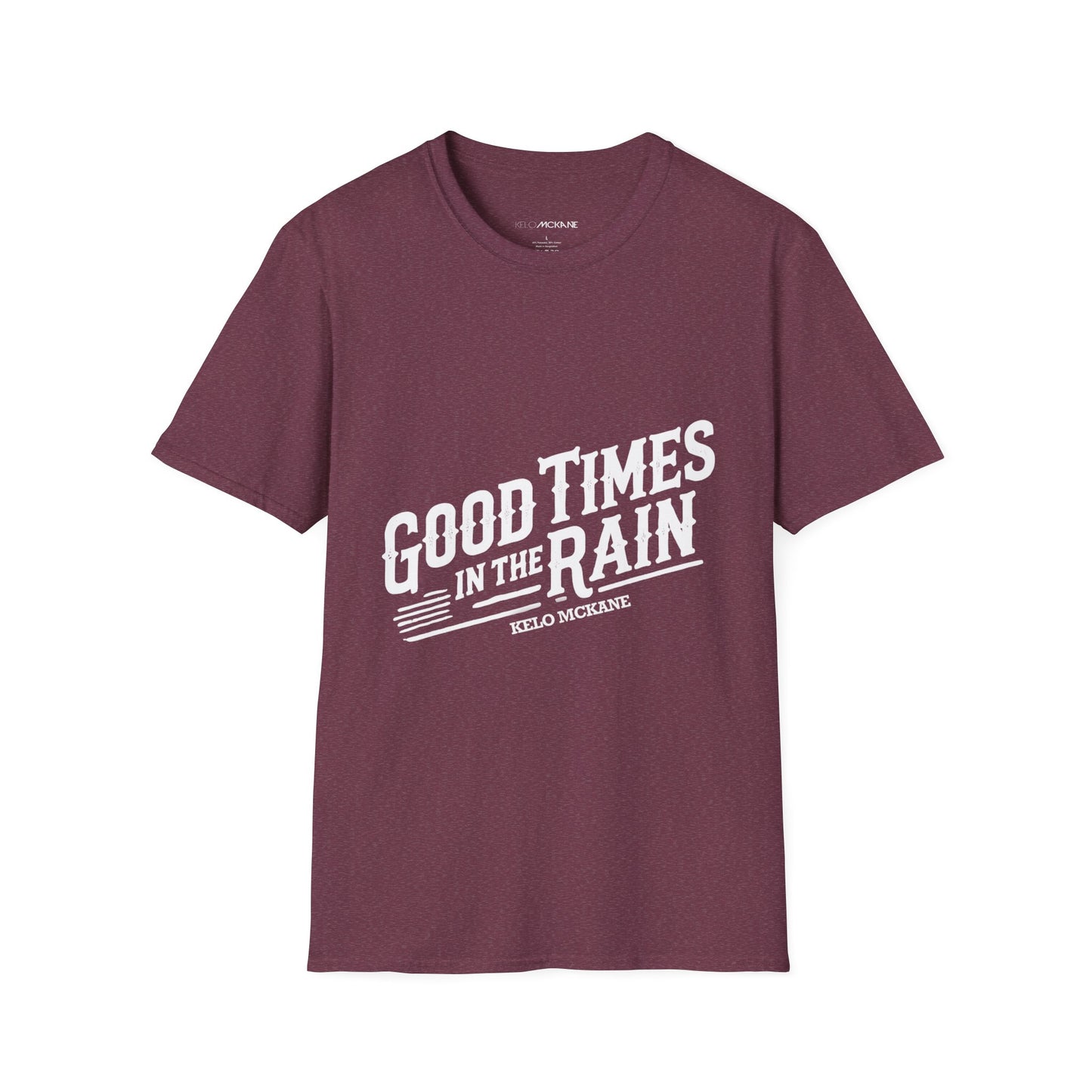 Good Times In The Rain - White Logo - Unisex Softstyle T-Shirt