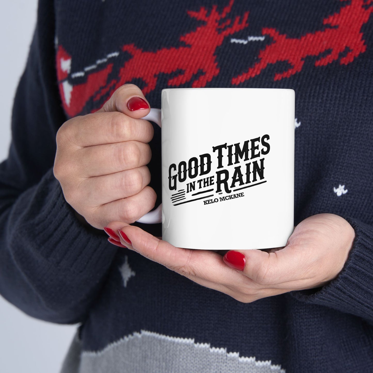 Good Times In The Rain Cantina Blues Ceramic Mug - Vintage Retro Coffee Cup (11oz, 15oz)