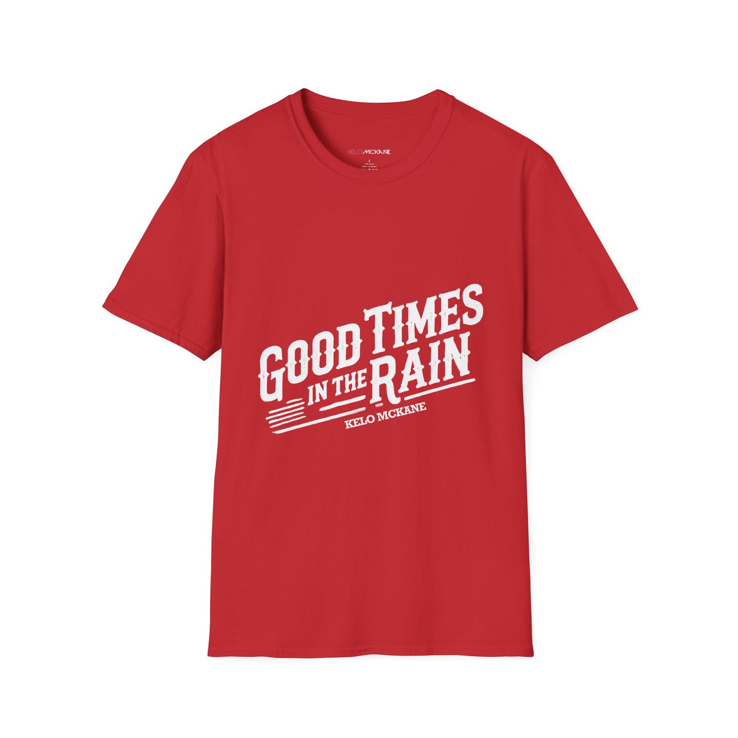 Good Times In The Rain - White Logo - Unisex Softstyle T-Shirt