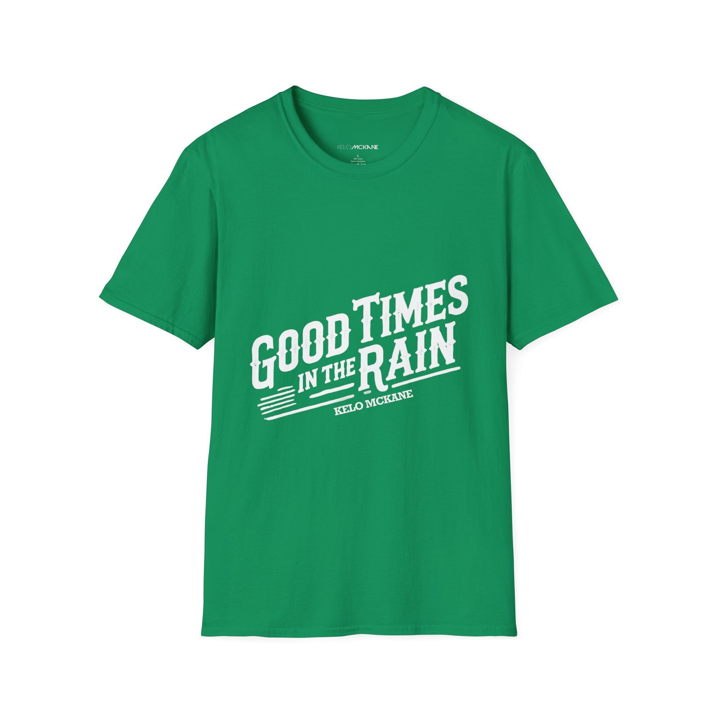 Good Times In The Rain - White Logo - Unisex Softstyle T-Shirt
