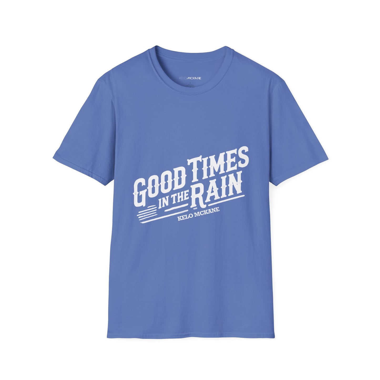 Good Times In The Rain - White Logo - Unisex Softstyle T-Shirt